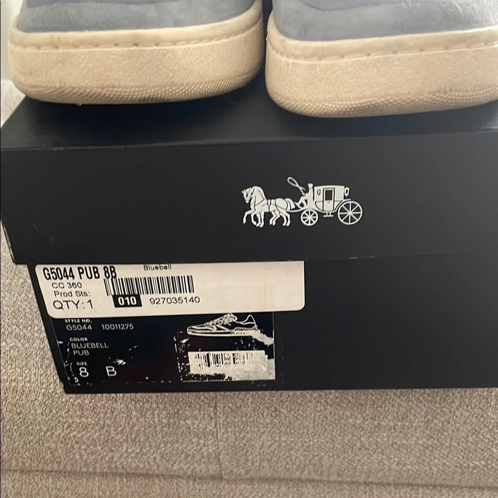 Coach Blue Cream Sneakers Stylish Comfort - Picture 8 of 8
